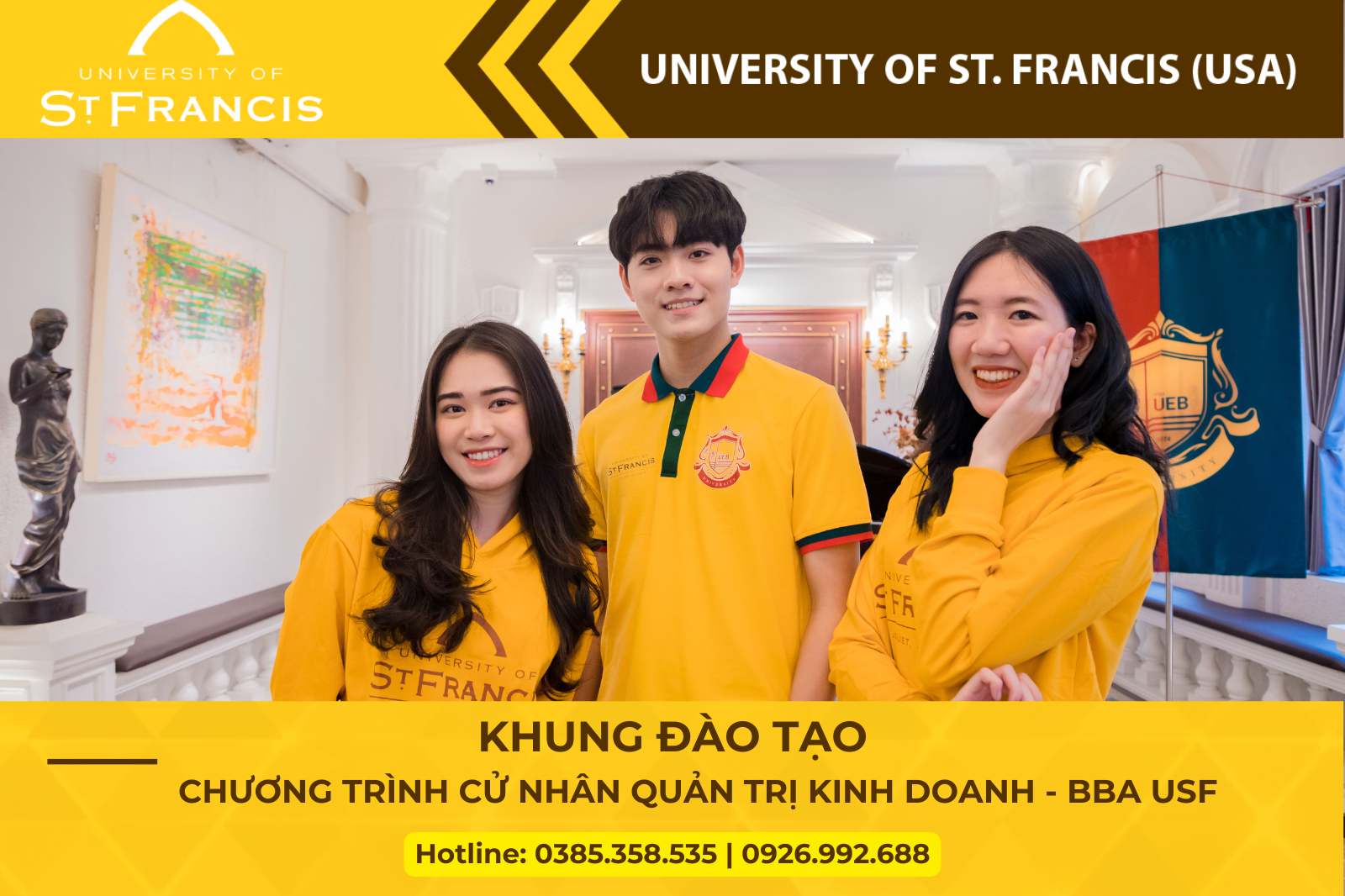 Khung đào tạo chương trình Cử nhân Quản trị kinh doanh do Đại học St. Francis cấp bằng